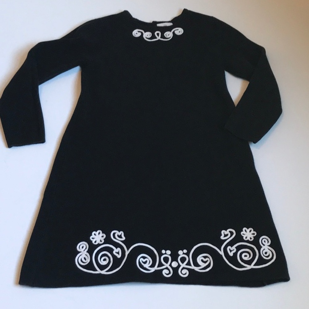 Hanna Andersson Milano sweater dress, black, 150